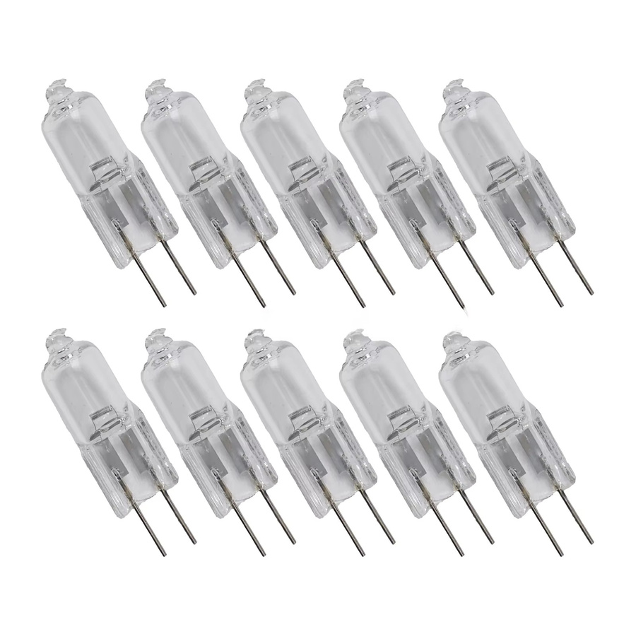10er Set LEENKEA G4 Halogenlampen 12V 2-Pin Glühbirnen in Transparent für Garten und Pool - Bild 1