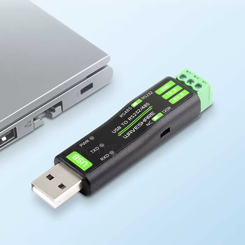 Spotpear Industrieller USB-zu-RS232/485-Seriell-UART-Konverter FT232RNL mit USB-C Anschluss in Schwarz - Bild 2