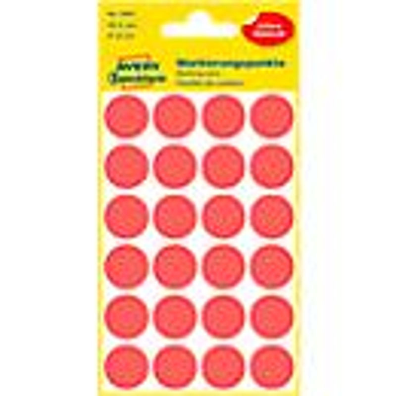 Avery Zweckform Markierungspunkte 3004, Rot, Ø 18 mm, 96 Stück, Permanent haftend aus Papier - Bild 3