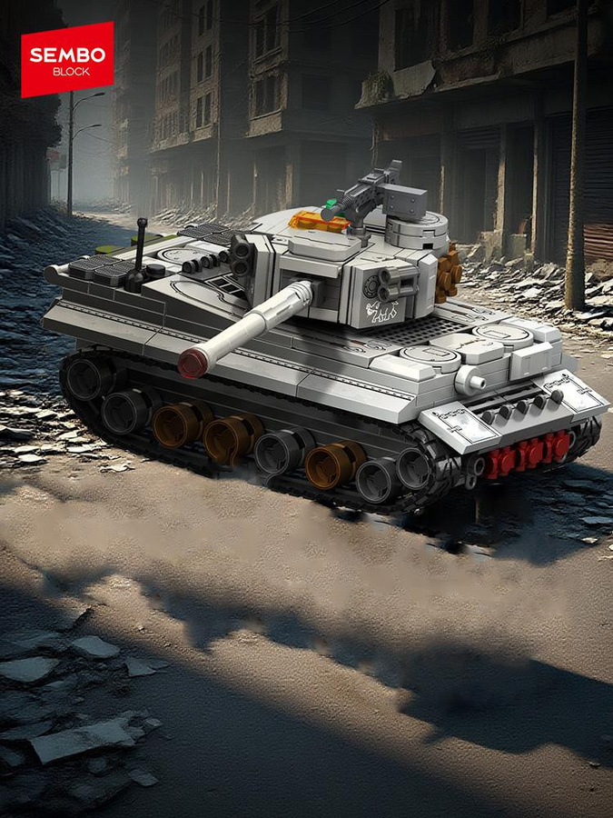 SEMBO BLOCK Panzer Militärfahrzeug Bausteine weiß - Bild 2