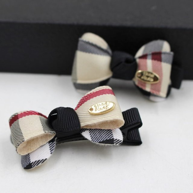 ENRMIIV Haarspangen, Britische Plaid, Streifen, Kinder, Mädchen - Bild 1