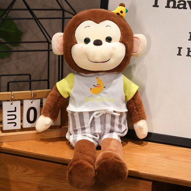 Yiran Health & Beauty Bananen Affen Puppe, Plüschtier, ab 14 Jahre - Bild 1