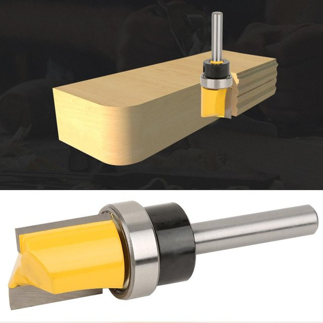 TOMTOP Bündigfräser Nutfräser für die Holzbearbeitung in Silber, Durchmesser: 14 mm, B/T/H: 14 x 34 x 20 mm - Bild 1