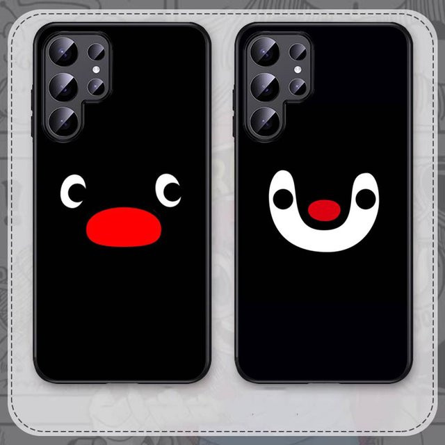 Lustige Cartoon P-Pingu Handyhülle für Samsung Galaxy S24 FE S25 Ultra Plus 20 Lite 21 30 22 23 24 22 Ultra 5G in Schwarz - Bild 1