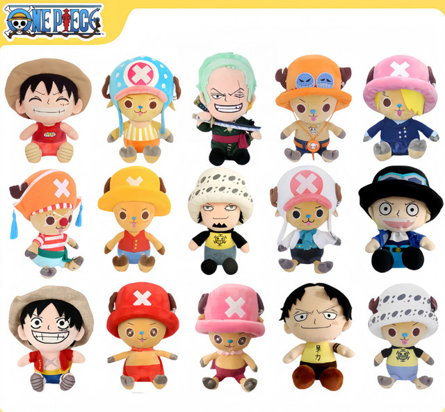 ONE PIECE Plüschtier Ruffy Tony Chopper Ace Roronoa Zoro, Plüsch / Textil - Bild 1