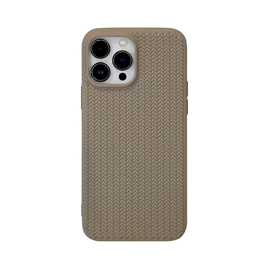 Handyhülle im Vintage-Look mit gewebtem Muster für iPhone 15 14 13 12 11 Pro Max aus TPU - Bild 3