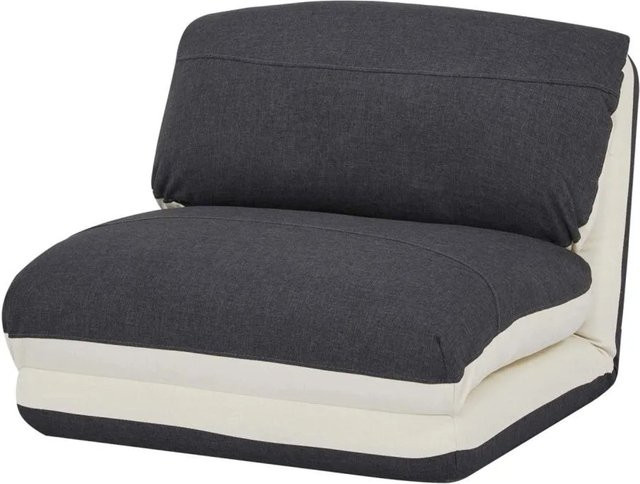 MCW Schlafsessel E68 Funktionssessel als Schlafsofa mit Armlehnen, Stoff, Beige/Schwarz - Bild 2