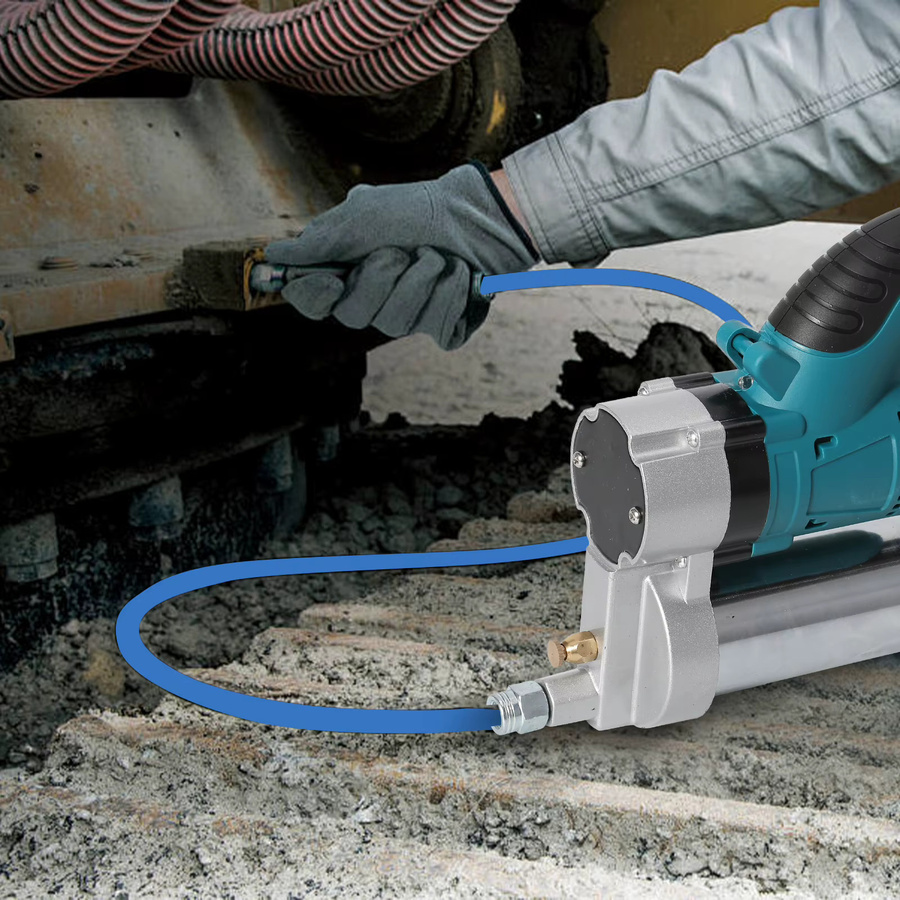 TKKEACE Bürstenlose elektrische Fettpresse Hochdruck-Schmierölpistole 960W 74Mpa in Blau, kompatibel mit Makita-Akkus - Bild 3