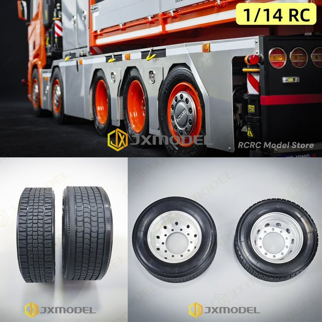 JXMODEL RC Lkw Reifen, 2-teiliges Set, Gummi, 1:14 - Bild 1