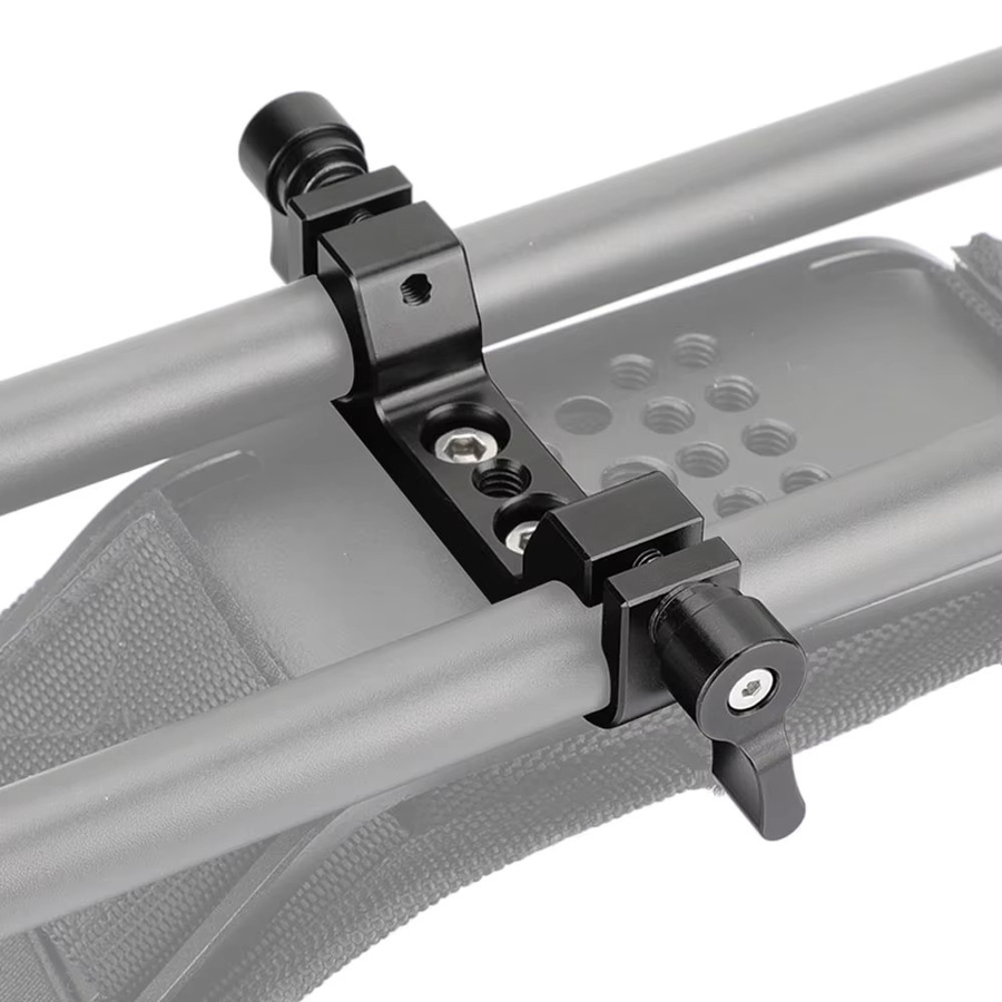 CAMVATE 15 mm Schienenblock-Stangenhalter in Schwarz mit 1/4 Zoll Montagepunkten für DSLR-Kamera-Rigs - Bild 4