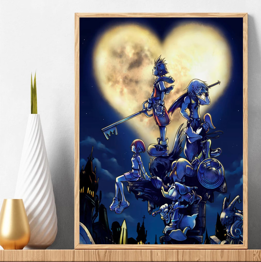 Kingdom Hearts Retro Leinwand Poster von Potdemiel als mehrfarbige Wandkunst für dein Wohnzimmer oder Café - Bild 2
