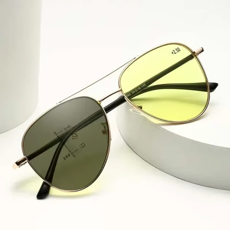 ERIKOLE Lesebrille Aviator, Vollrand, Metall, Gold, Unisex - Bild 2