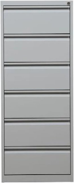 PROREGAL Karteischrank Mare mit 6 Schubladen aus Metall in Grau, H x B x T: 132 x 53 x 62 cm - Bild 1