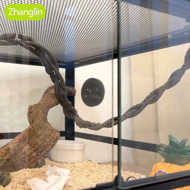 Zhanglin Künstliche Efeu-Rankpflanze Grün, Hängende Kletterpflanze für Aquarium, Aquascape und Wohnzimmer, Länge: 100 cm - Bild 4