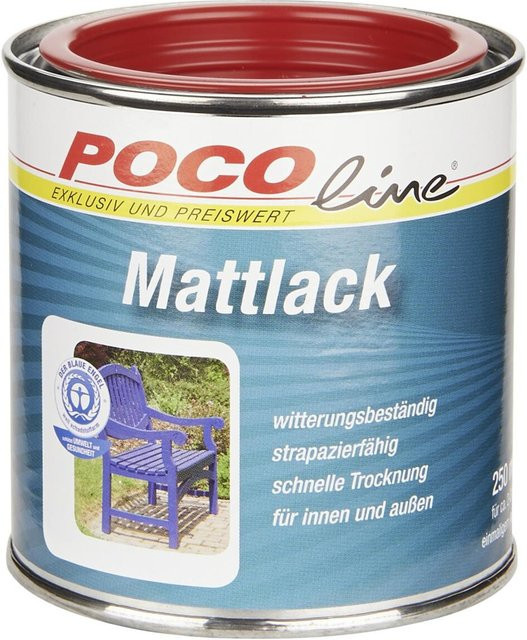 POCOline Acyl Buntlack feuerrot seidenmatt wasserbasiert 0,25 l - Bild 1