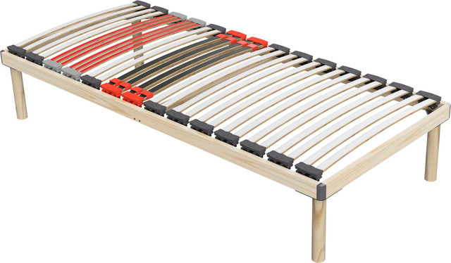 Coemo Bettgestell DORADO mit Lattenrost aus Massivholz Buche, braun, B/T/H: 90 x 200 x 36 cm - Bild 1