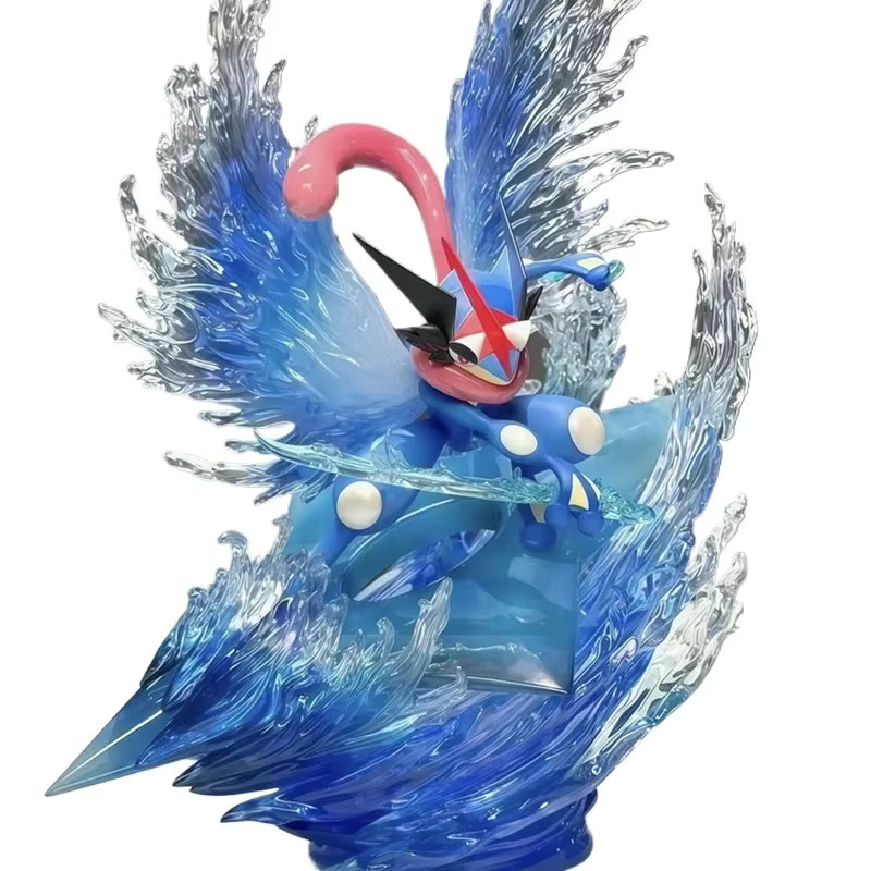 Pokemon Greninja Schmetterling Vierblättriges Kleeblatt Dekorationsfigur in Blau - Bild 5