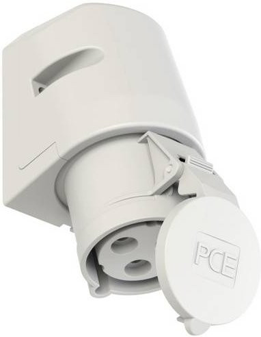 PC Electric 123-1 CEE Wandsteckdose 32A 3polig IP44 Weiß Unterputz - Bild 1