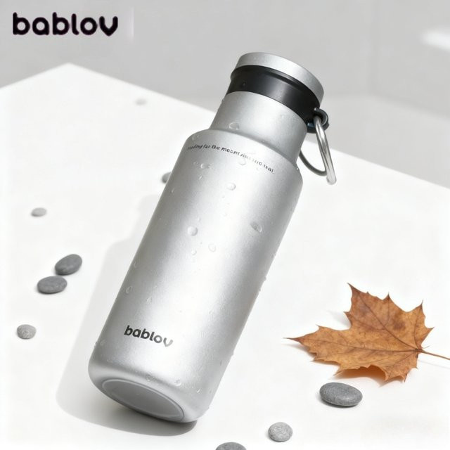 Bablov Thermos-Wasserflasche aus 316L Edelstahl in Silber, 480 ml, auslaufsichere Isolierflasche für Outdoor, Camping und Wandern - Bild 1