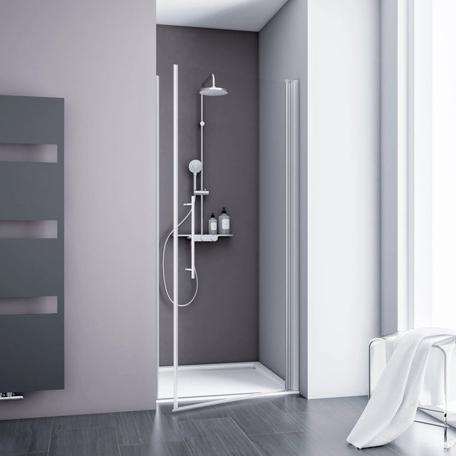 Schulte ExpressPlus Drehtür in Nische AlexaStyle2.0 Alunatur Silver B: 80 cm, H: 192 cm - Bild 1