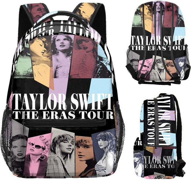 3-teiliges Schulrucksack-Set für Schüler aus Oxford-Stoff in Multicolour mit Schultasche, Schultergurt und Federmäppchen - Bild 1