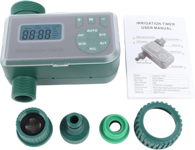 Binchi Automatischer Bewässerungs-Timer für Hof und Rasen, Einstellbare Wasserzeitschaltuhr in Grün - Bild 1