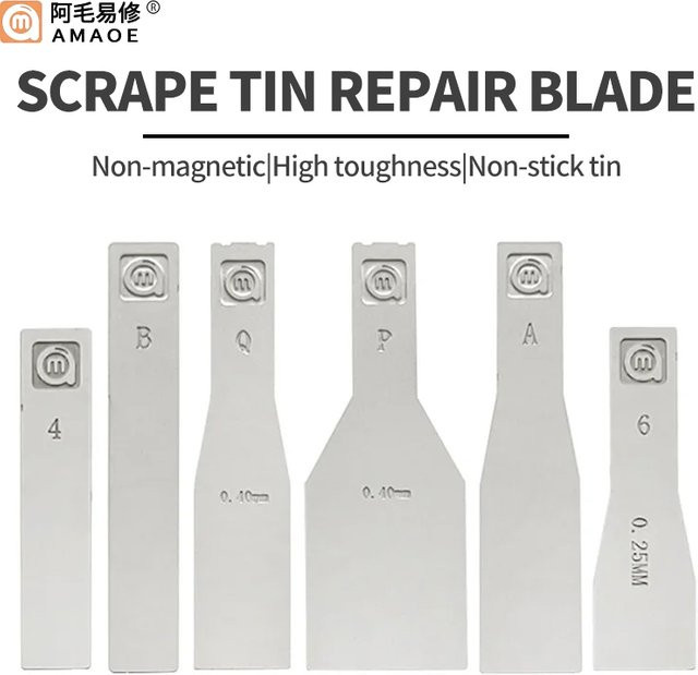 Amaoe Zinnheber aus Edelstahl in Silber für die Reparatur von Motherboard BGA IC Chips - Bild 1