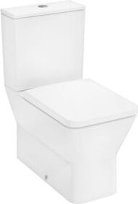 Hansgrohe Stand-WC EluPura Original in Weiß mit aufgesetztem Spülkasten, WC-Sitz und randloser Washdown-Technologie aus Keramik - Bild 1