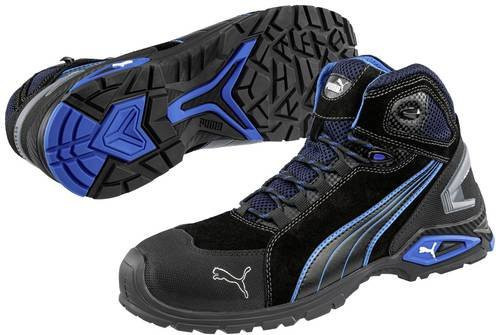 Puma Safety Sicherheitsstiefel Rio Black Mid aus Leder in Schwarz/Blau Gr. 44 S3 SRC EN ISO 20345 - Bild 2