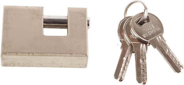 Meterk Vorhängeschloss Set 2 Stück, rechteckig und wasserdicht, beige und silber, inklusive 6 Schlüssel - Bild 1