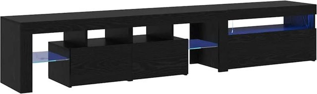 vidaXL TV-Schrank in Eiche Schwarz aus Holzwerkstoff im modernen Design - Bild 1