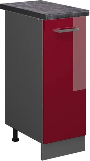 Vicco Apothekerschrank R-Line Bordeaux Hochglanz Anthrazit B: 30 cm, H: 81,6 cm, T: 19,73 cm - Bild 1