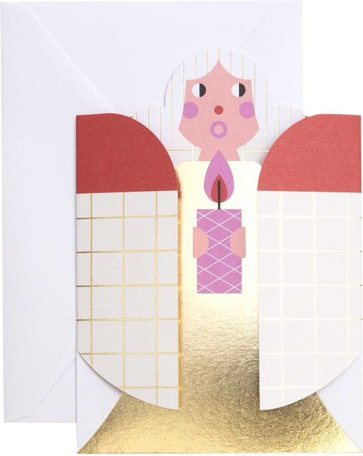 Rico Design Paper Poetry 3D-Karte Engel rot-gold B6 - Bild 1