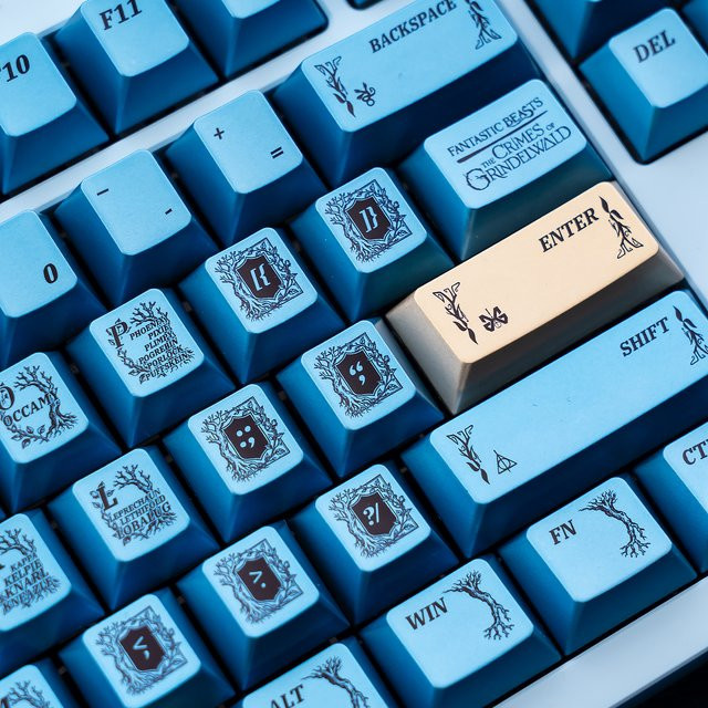 Venit Keys Tastenkappen Set mit Tier-Design im Cherry-Profil aus PBT in Blau Metallic - Bild 1