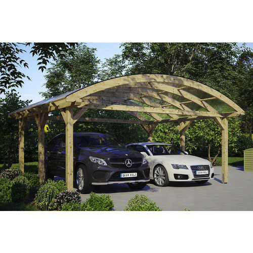 SKANHOLZ Carport Franken Bogendach aus Fichte in Beige mit Polycarbonat-Dach, B/T: 635 x 541 cm, Höhe: 325 cm - Bild 2