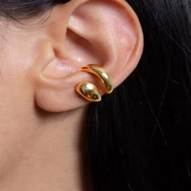 Ohrklemme LATS, Messing, Gold, Damen - Bild 1