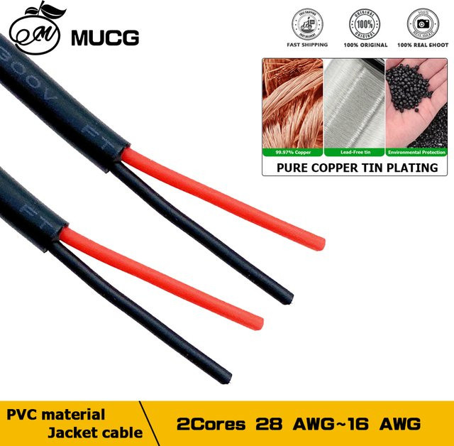 MUCG AWG UL2464 Ummanteltes Kupfer-Signalkabel für Audio-Lautsprecher und Stromversorgung - Bild 1
