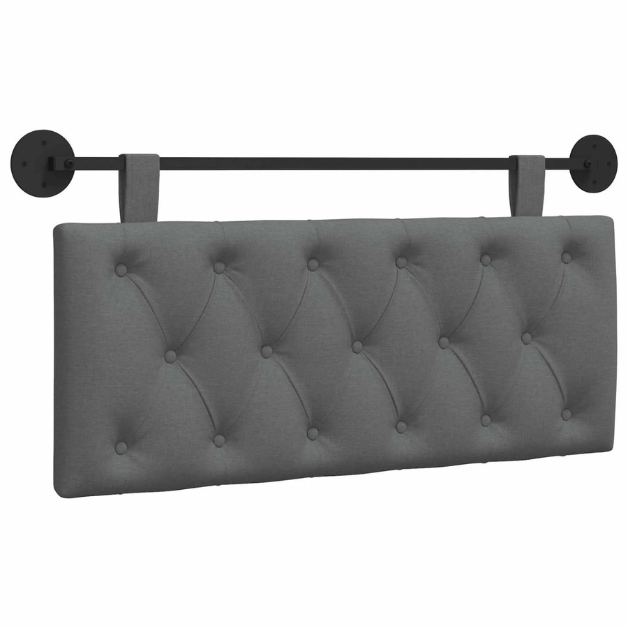 vidaXL Wandmontiertes Polsterpaneel Dunkelgrau B/H/T: 110 x 55 x 7 cm - Bild 2