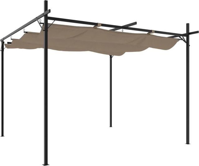 DELUKE Terrassenüberdachung OLIMP mit Schiebedach in Taupe, B/T/H: 295 x 292 x 230 cm - Bild 1
