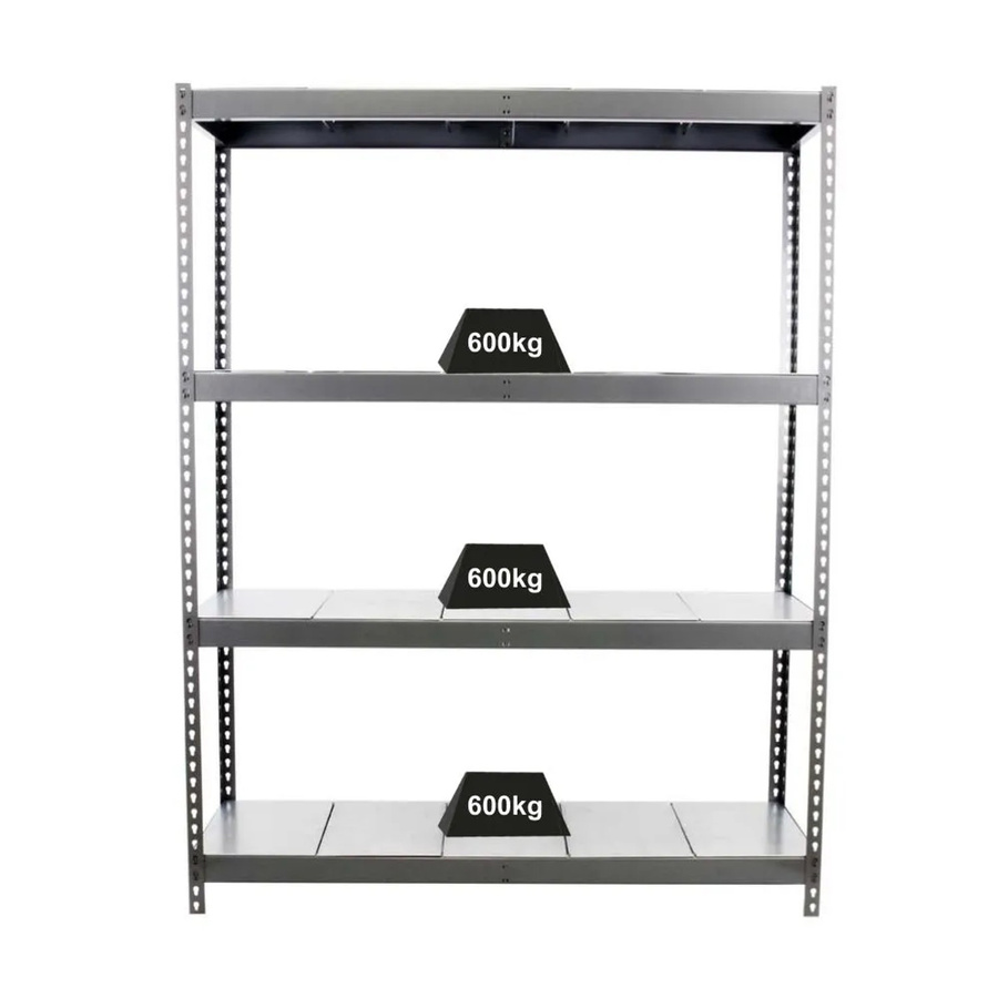 PROREGAL Schwerlastregal Metal Beast Four aus Metall in Grau mit 4 Fachböden, H x B x T: 200 x 150 x 75 cm - Bild 2