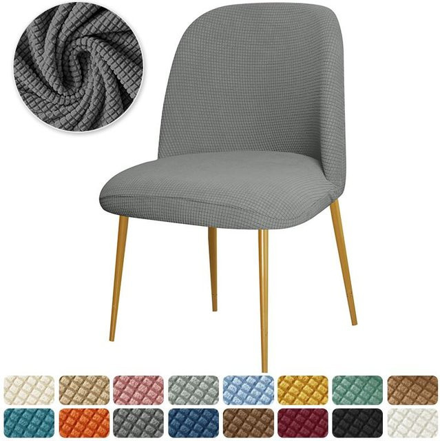 Bestbags Elastischer Stuhlbezug für Esszimmerstühle mit niedriger Rückenlehne, Stretch-Sitzbezug für gebogene kleine Stühle, 1 Stück - Bild 1
