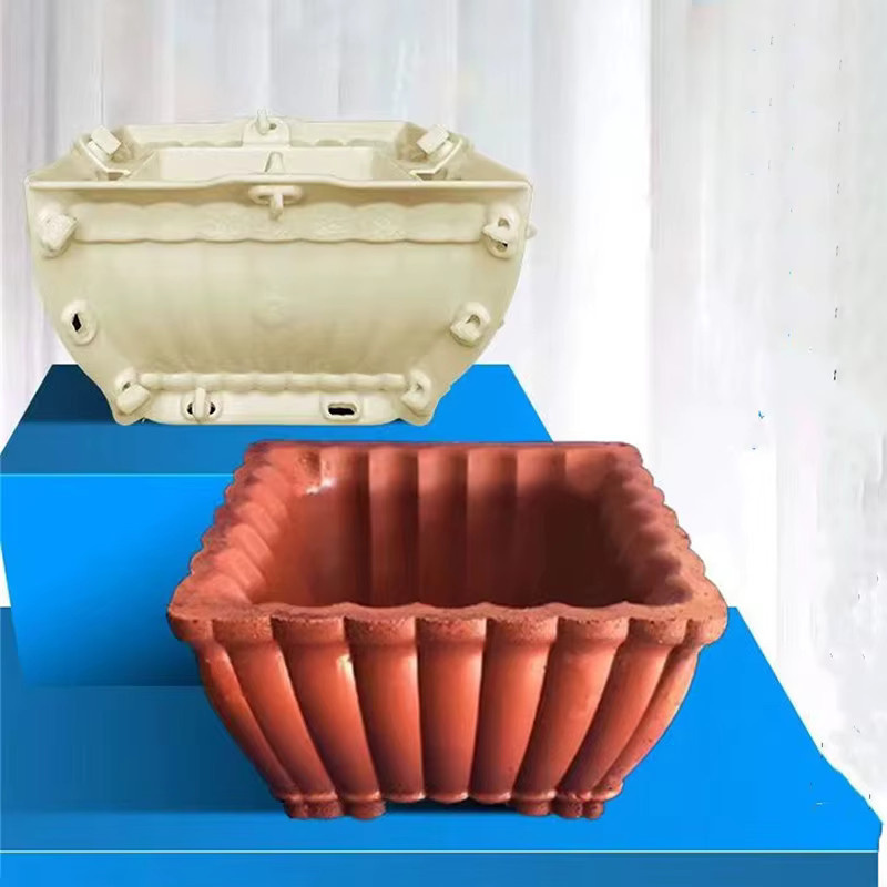 Wiederverwendbare rechteckige Zement-Blumentopf-Form aus Kunststoff für DIY-Bonsai und Blumen, B/T/H: 27,0 x 18,0 cm - Bild 1