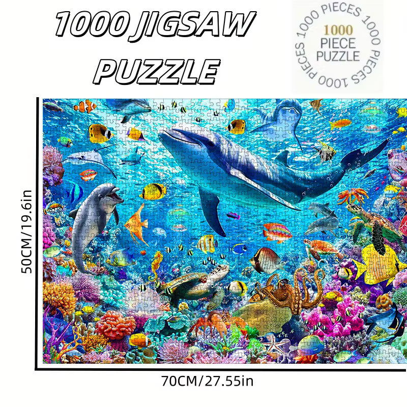 AZNM DIY-Papierpuzzle, Meeresleben, 1.000 Teile, ab 14 Jahre - Bild 3