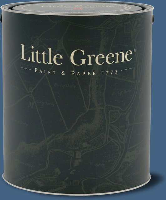 Little Greene Intelligent Matt Emulsion Wandfarbe Woad 251 Blau 5 l - Bild 1