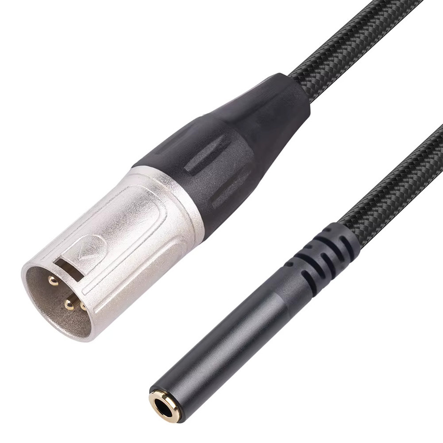 ALLOYSEED Adapterkabel von 3,5mm Klinkenbuchse auf XLR-Stecker in Schwarz für Mikrofone und Mischpulte - Bild 3