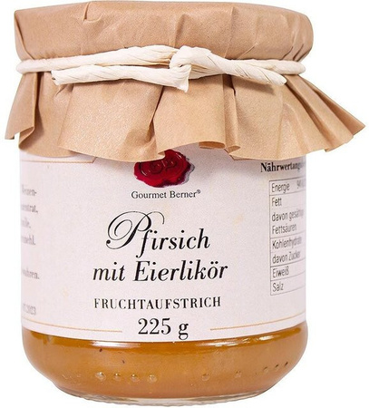 Gourmet Berner Fruchtaufstrich Pfirsich mit Eierlikör 220 g