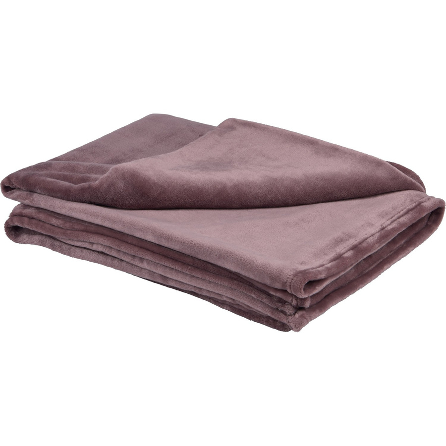 LUX-TOOLS Fleece-Decke in Rosa Bordeaux, B/B: 150 x 200 cm - Bild 2