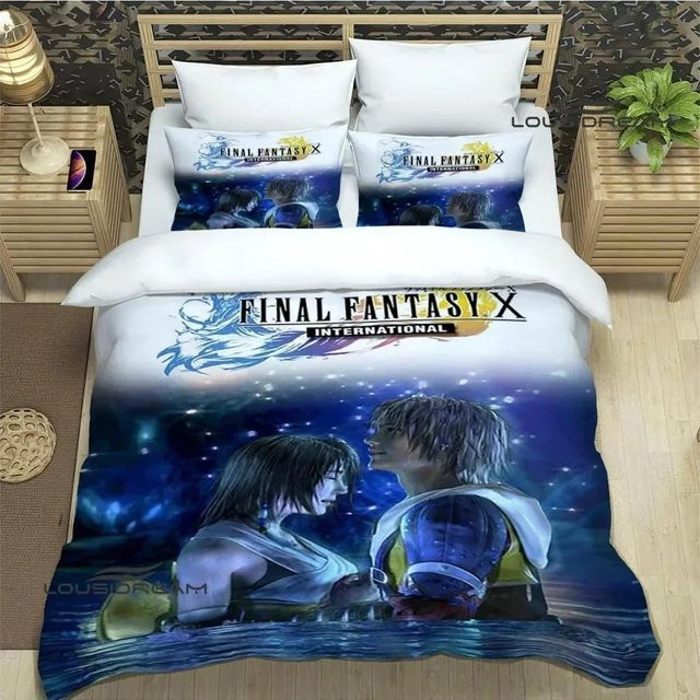 Final Fantasy Bettwäsche-Set mit Grafikdruck aus Mikrofaser, Multicolor, B/H: 135 x 200 cm - Bild 1