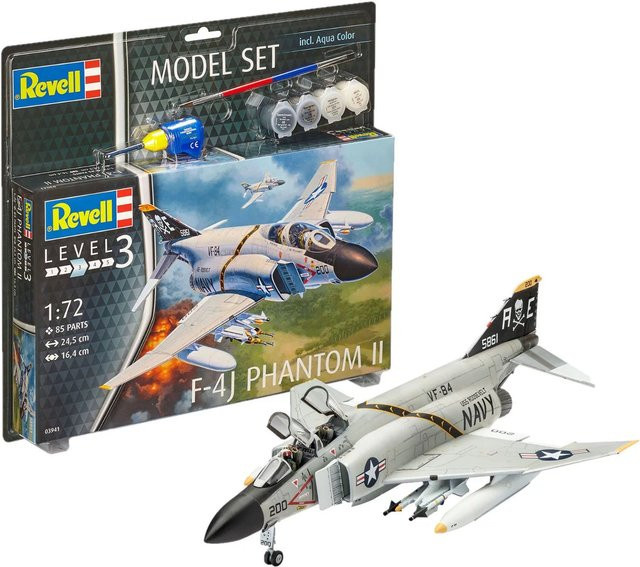 Revell Model Set F-4J Phantom II, Modellbau, 1:72, ab 8 Jahren - Bild 1