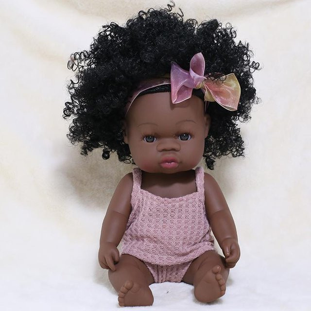 ODILO Reborn-Puppe Schwarze Babypuppe aus Silikon 33cm - Bild 1